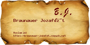 Braunauer Jozafát névjegykártya